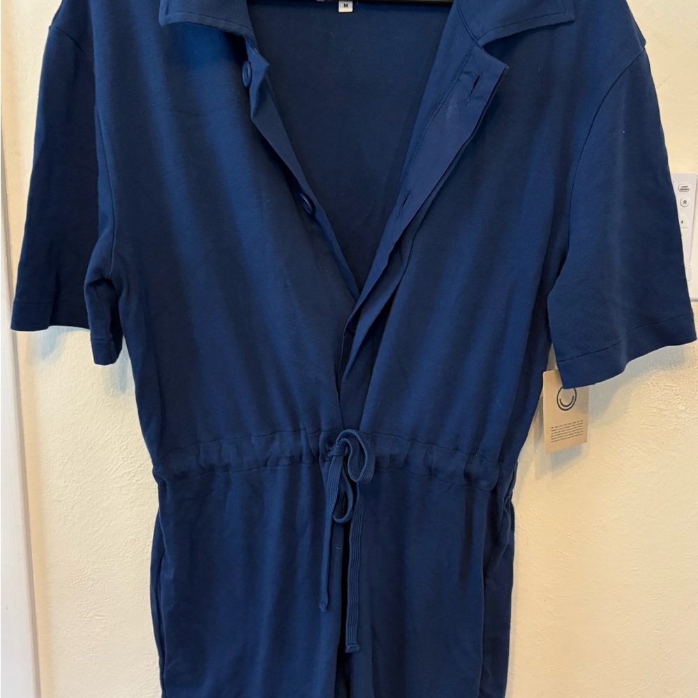 Women’s 100% Cotton Navy Blue Romper